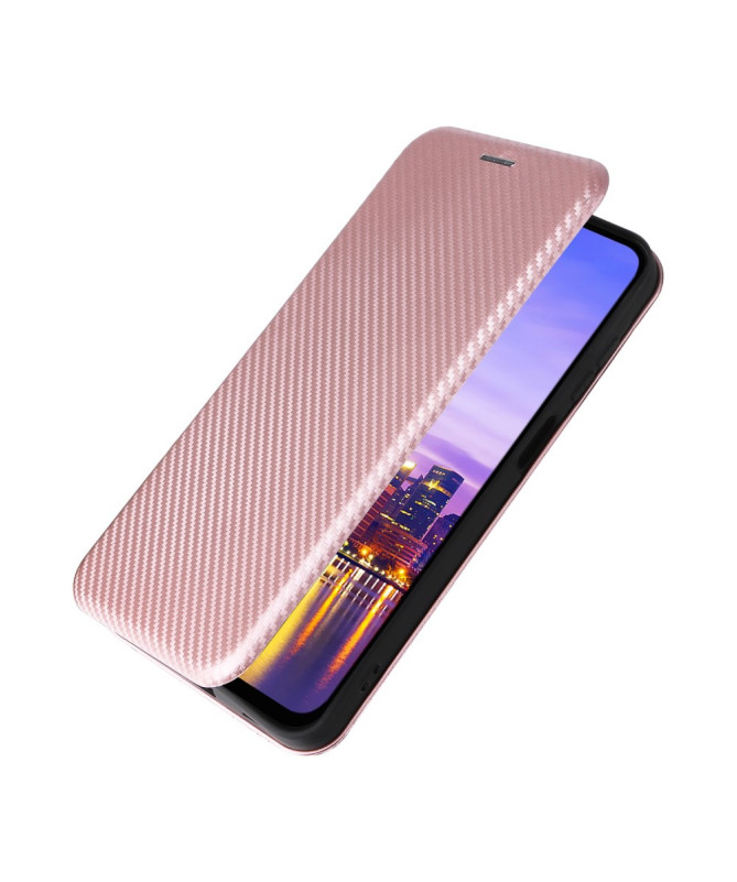 Flip Cover Samsung Galaxy A14 4G / 5G design fibre de carbone