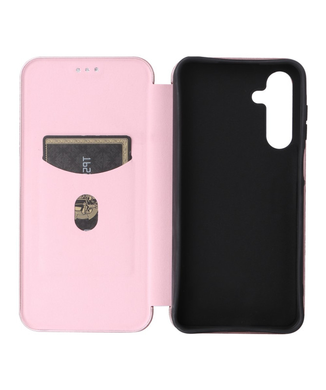 Flip Cover Samsung Galaxy A14 4G / 5G design fibre de carbone