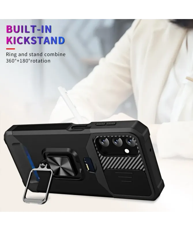 Coque Samsung Galaxy A14 5G / A14 4G Renforcée avec Support et Cache O