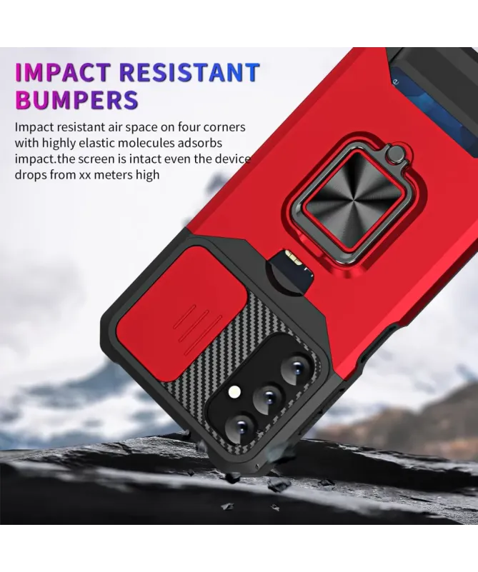 Coque Samsung Galaxy A14 5G / A14 4G Renforcée avec Support et Cache O