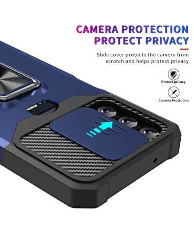 Coque Samsung Galaxy A14 5G / A14 4G Renforcée avec Support et Cache Objectif Bleu marine - photo 14