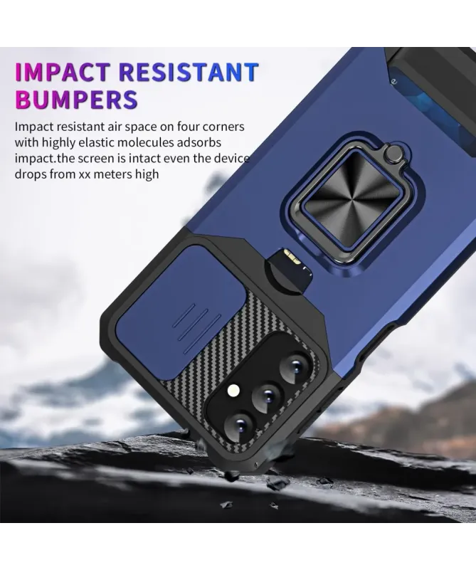 Coque Samsung Galaxy A14 5G / A14 4G Renforcée avec Support et Cache O