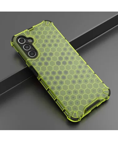 Coque Samsung Galaxy A14 4G / 5G Design Nid d'abeille Vert clair - photo 6