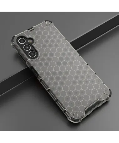 Coque Samsung Galaxy A14 4G / 5G Design Nid d'abeille Gris Foncé - photo 14