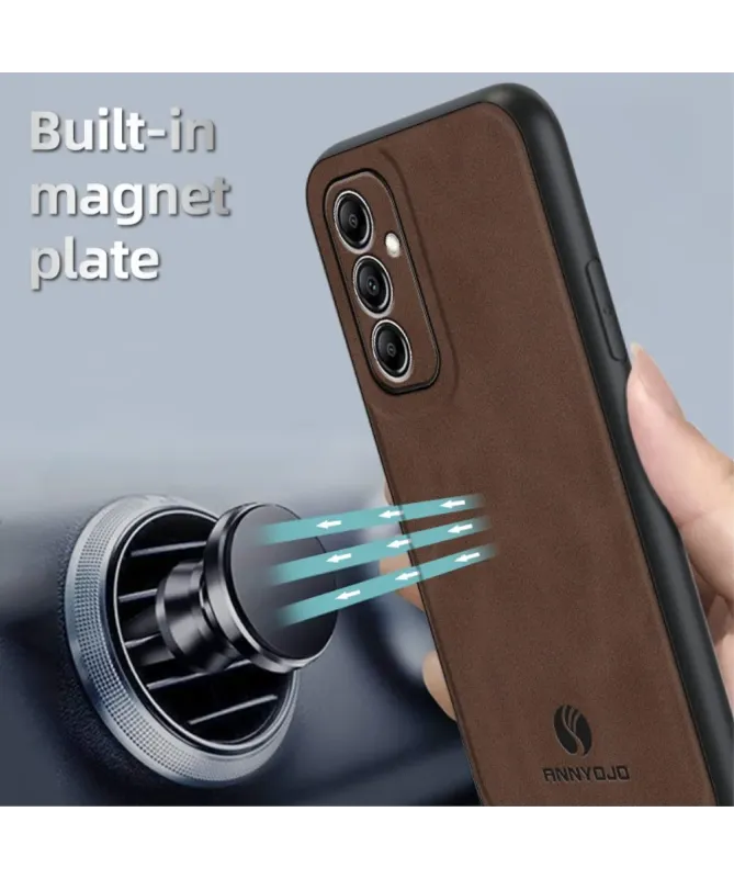 Coque Samsung Galaxy A14 4G / 5G finition cuir rétro | Éloïse