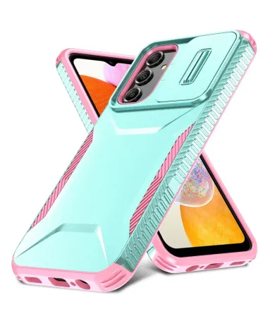 Coque Samsung Galaxy A14 4G / 5G CamShield Anti-Choc Sécurité Caméra Cyan - photo 12