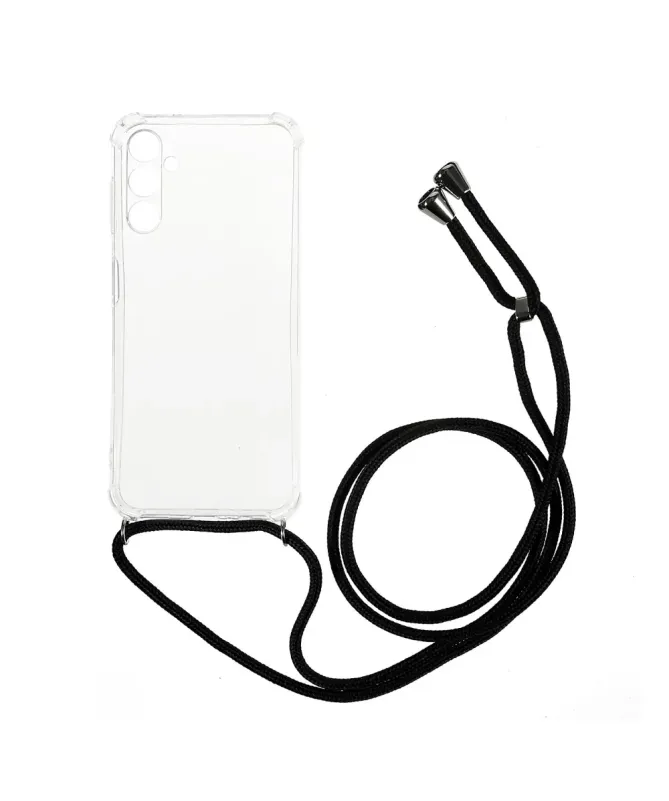Coque Samsung Galaxy A14 4G / 5G transparente avec cordon | Cléos
