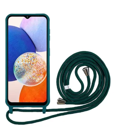 Coque Samsung Galaxy A14 4G / 5G avec Cordon Ajustable Vert foncé - photo 2