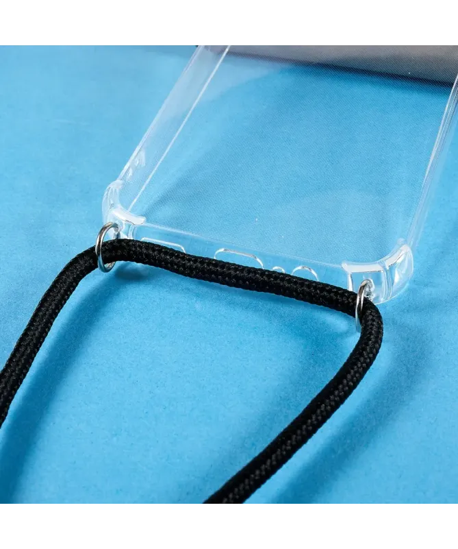 Coque Samsung Galaxy A14 4G / 5G transparente avec cordon | Cléos