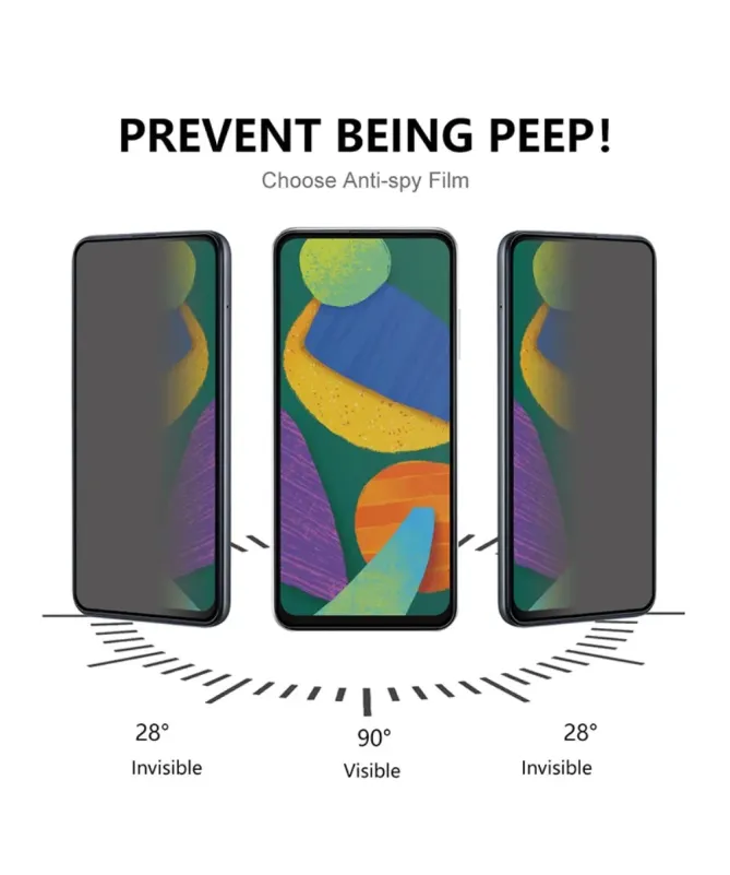 Verre trempé Samsung Galaxy A14 4G / 5G avec filtre de confidentialité