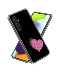 Coque Samsung Galaxy A14 5G / 4G cœur scintillant rose