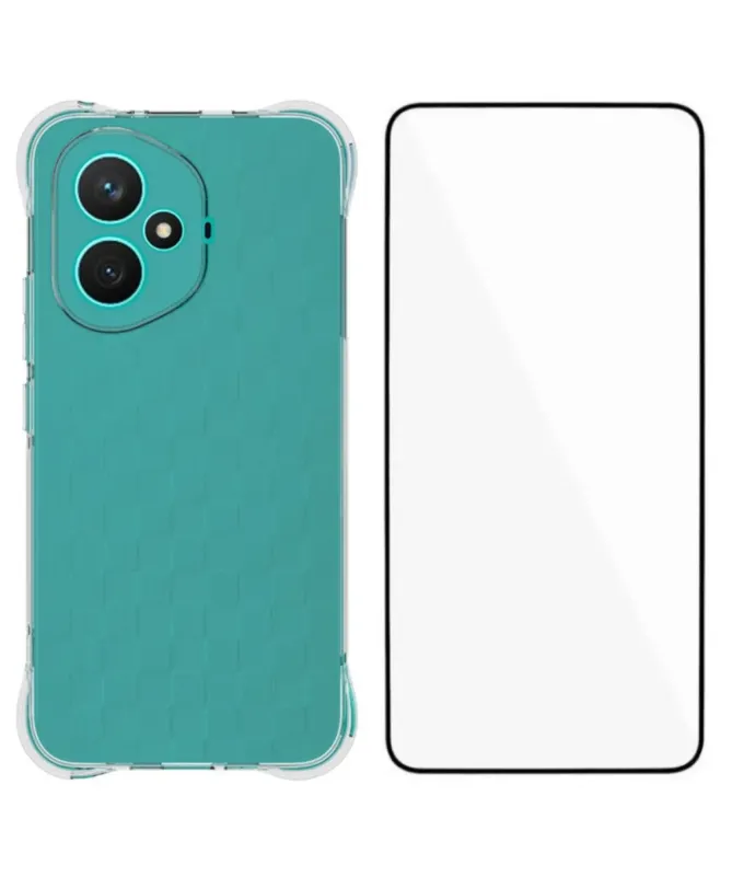 Pack Honor 400 Coque Coins Renforcés Transparente avec Verre Trempé