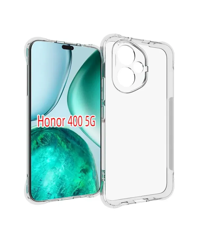 Pack Honor 400 Coque Coins Renforcés Transparente avec Verre Trempé