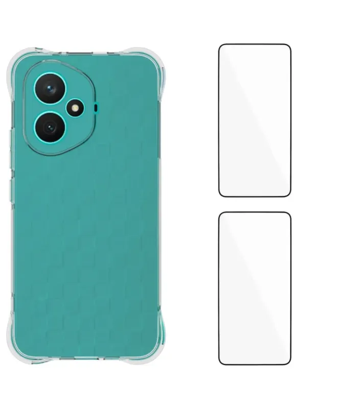 Pack Honor 400 | Coque Coins Renforcés Transparente avec 2 Verre Tremp