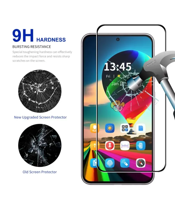 Protections d'écran Moto G56 5G en verre trempé Full Size (2 pièces)