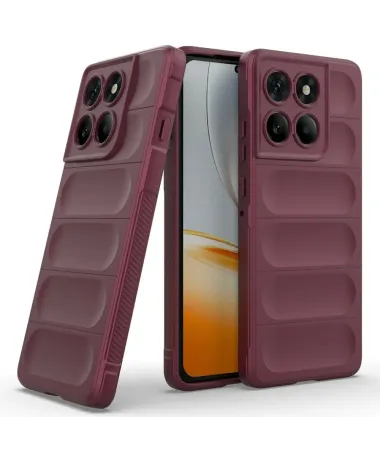 Coque Motorola Edge 60 Pro Rugged Silicone Vin Rouge - photo 2