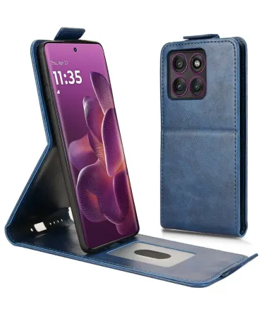 Housse Motorola Edge 60 Pro Verticale avec Porte-Carte | MONZA Bleu marine - photo 8