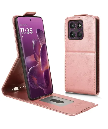 Housse Motorola Edge 60 Pro Verticale avec Porte-Carte | MONZA Or Rose - photo 16