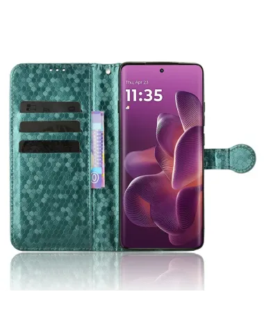 Housse Motorola Edge 60 Pro Alvéole Porte-cartes Vert foncé - photo 2