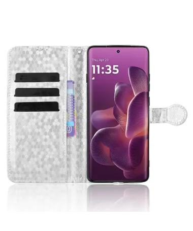 Housse Motorola Edge 60 Pro Alvéole Porte-cartes Argent - photo 8