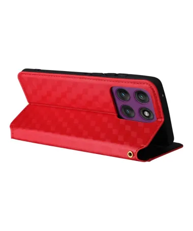 Housse Motorola Edge 60 Pro flip cover design géométrie Rouge - photo 5