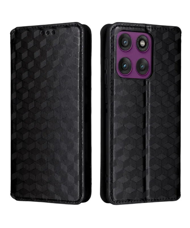 Housse Motorola Edge 60 Pro flip cover design géométrie