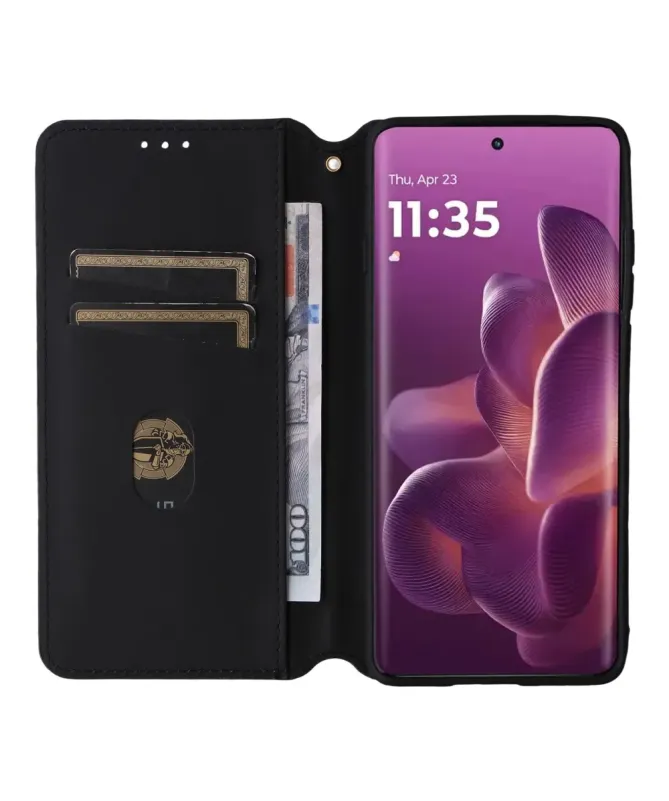 Housse Motorola Edge 60 Pro flip cover design géométrie