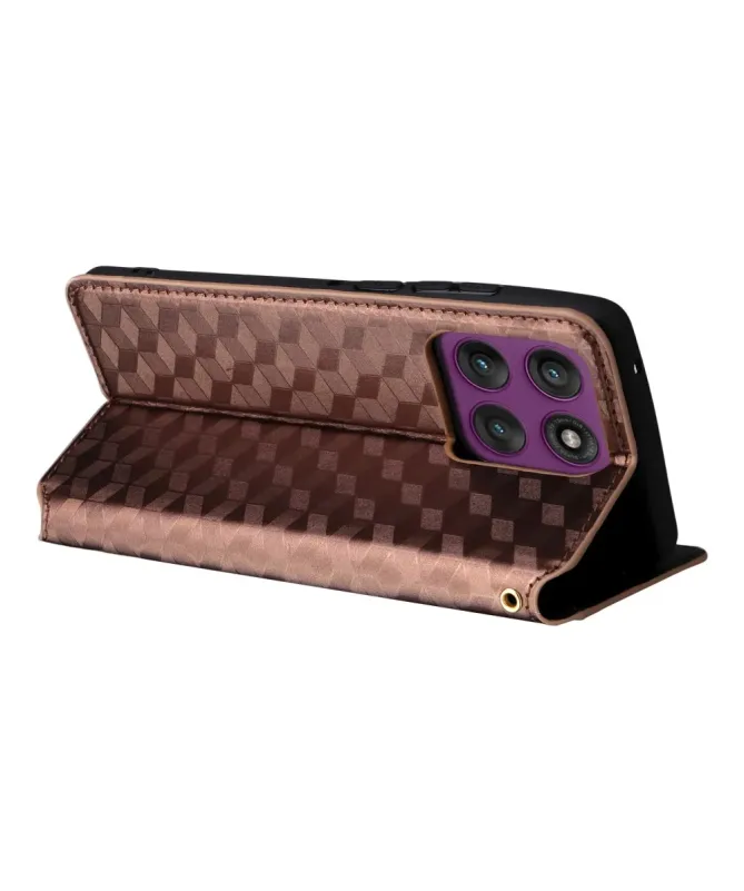 Housse Motorola Edge 60 Pro flip cover design géométrie
