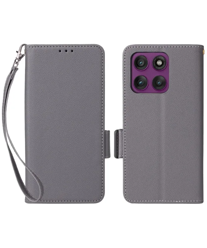 Housse Motorola Edge 60 Pro effet cuir à Lanière | FOLKEN