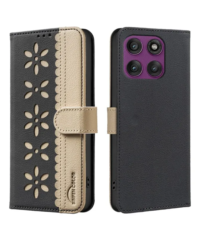 Housse Motorola Edge 60 Pro Porte-Cartes Fleurs | BF36