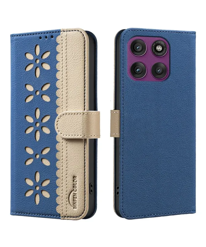 Housse Motorola Edge 60 Pro Porte-Cartes Fleurs | BF36