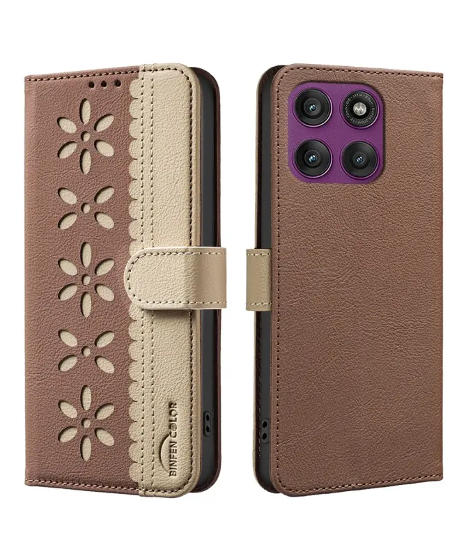 Housse Motorola Edge 60 Pro Porte-Cartes Fleurs | BF36