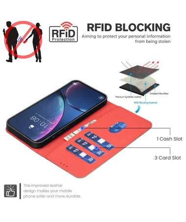 Housse Motorola Edge 60 Pro Porte-Cartes Fleurs | BF36 Rouge - photo 15