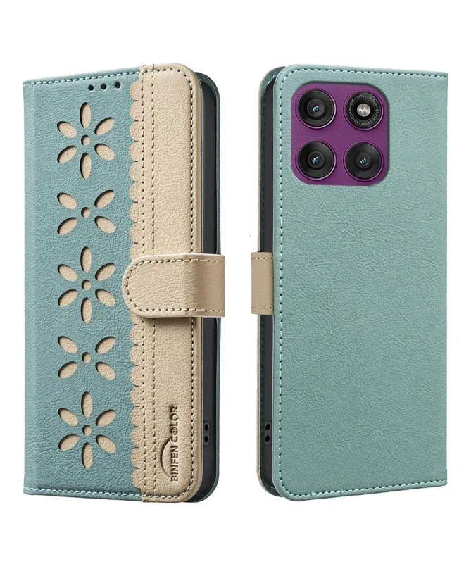 Housse Motorola Edge 60 Pro Porte-Cartes Fleurs | BF36