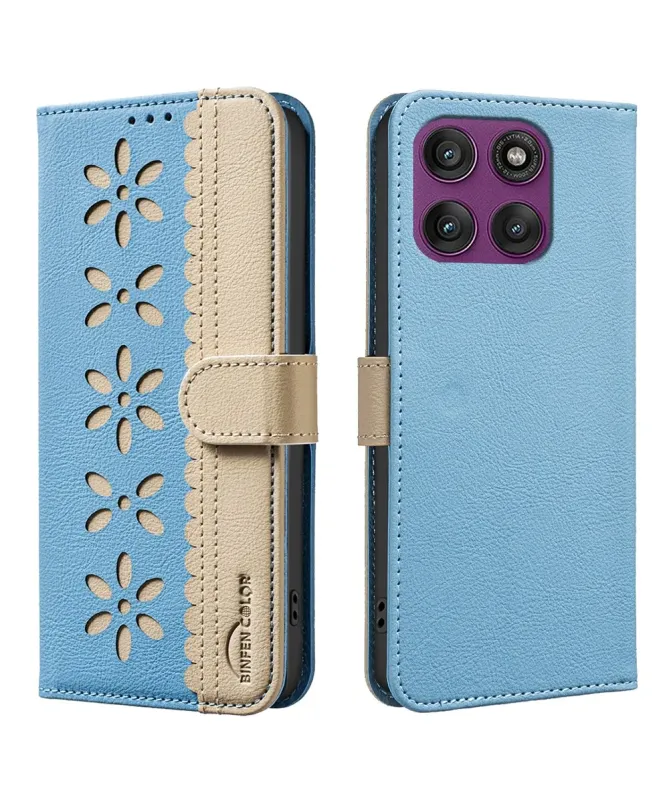 Housse Motorola Edge 60 Pro Porte-Cartes Fleurs | BF36