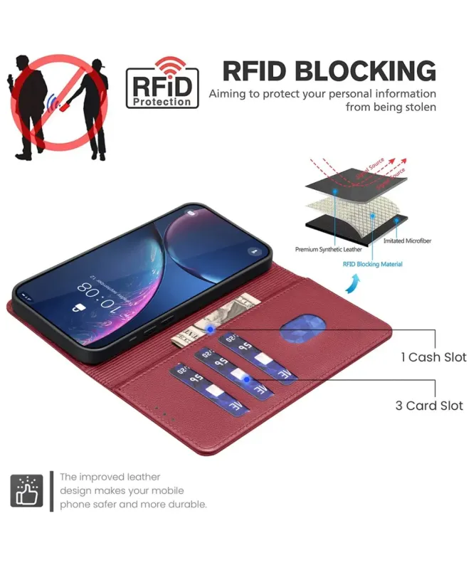 Housse Motorola Edge 60 Pro Porte-Cartes en Simili Cuir | BF32