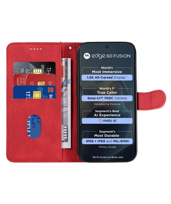 Housse Motorola Edge 60 / 60 Pro / 60 Fusion simili cuir artistique