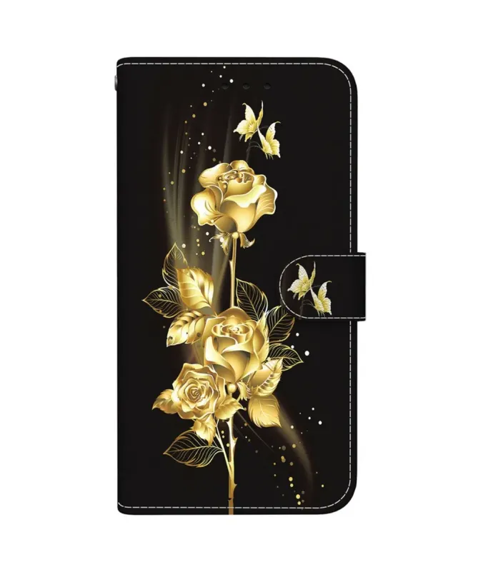 Housse Motorola Edge 60 / 60 Fusion Roses Dorées
