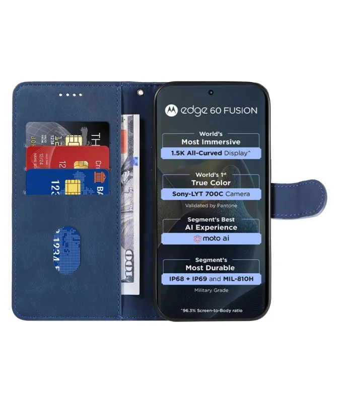 Housse Motorola Edge 60 / 60 Pro / 60 Fusion simili cuir artistique