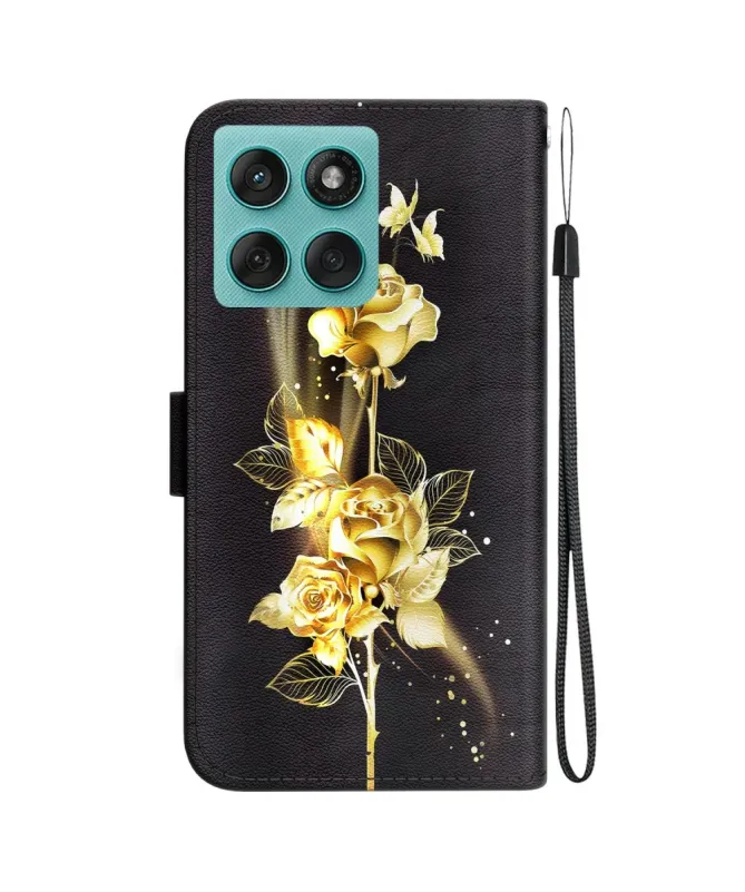 Housse Motorola Edge 60 / 60 Fusion Roses Dorées