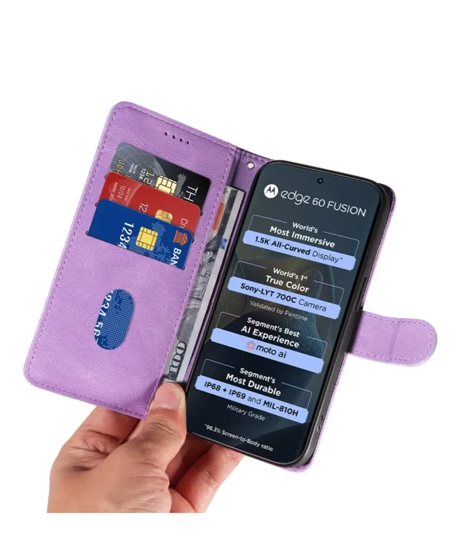 Housse Motorola Edge 60 / 60 Pro / 60 Fusion simili cuir artistique