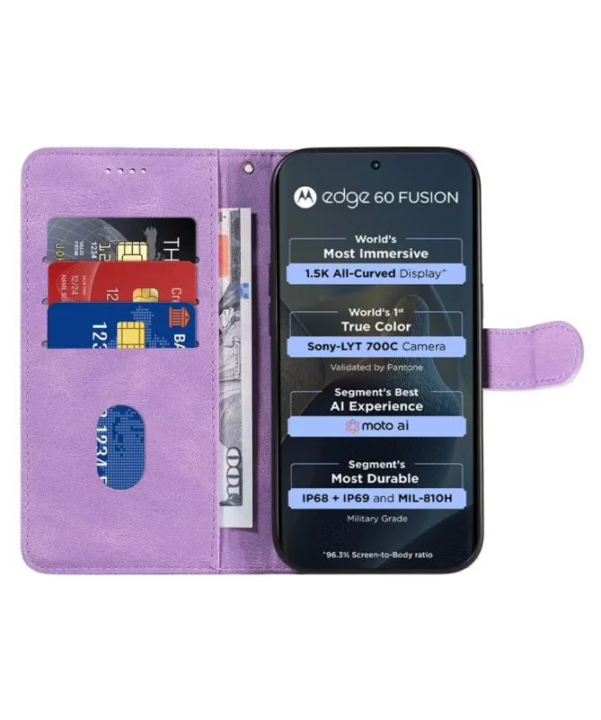Housse Motorola Edge 60 / 60 Pro / 60 Fusion simili cuir artistique