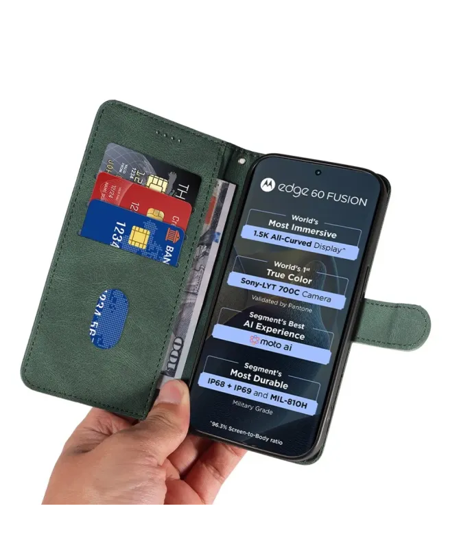 Housse Motorola Edge 60 / 60 Pro / 60 Fusion simili cuir artistique