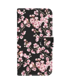 Housse Motorola Edge 60 / 60 Fusion Fleur de Cerisier Noire
