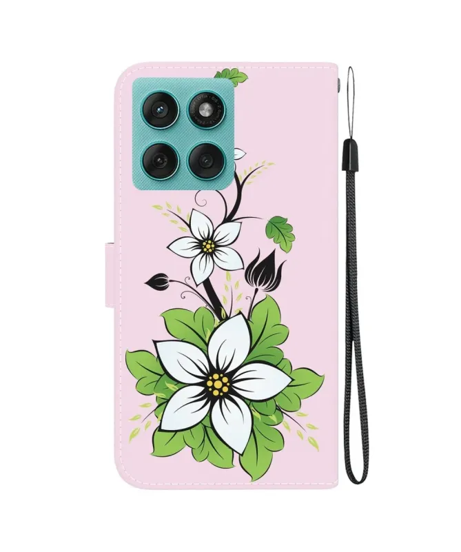 Housse Motorola Edge 60 / 60 Fusion Fleur Blanche