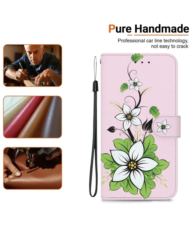 Housse Motorola Edge 60 / 60 Fusion Fleur Blanche