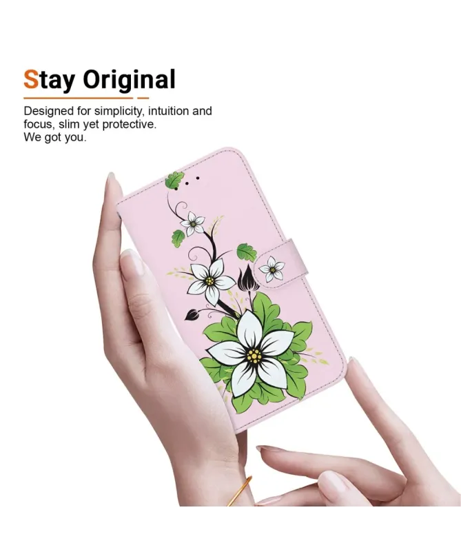 Housse Motorola Edge 60 / 60 Fusion Fleur Blanche