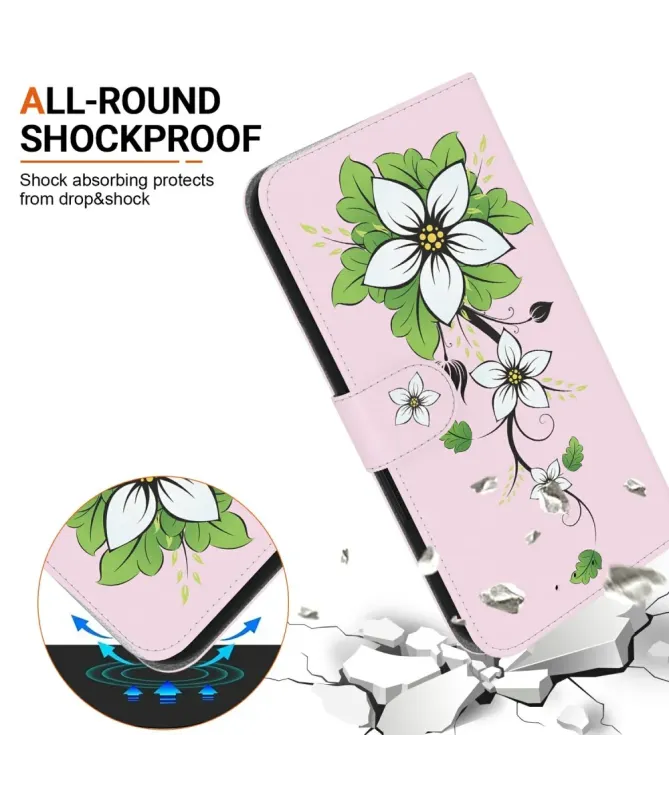 Housse Motorola Edge 60 / 60 Fusion Fleur Blanche