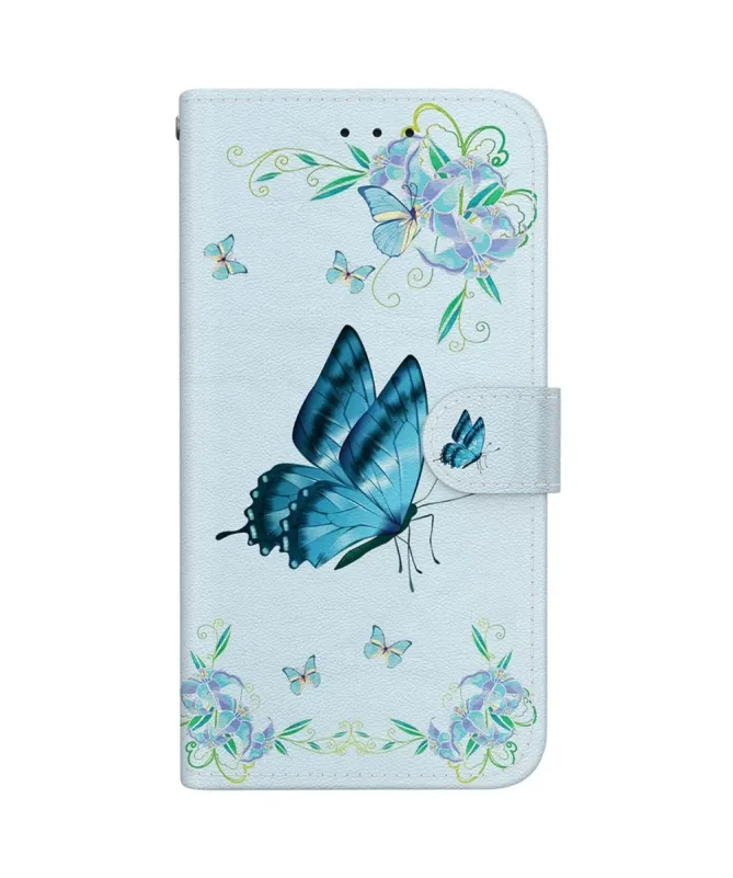 Housse Motorola Edge 60 / 60 Fusion Papillon Bleu
