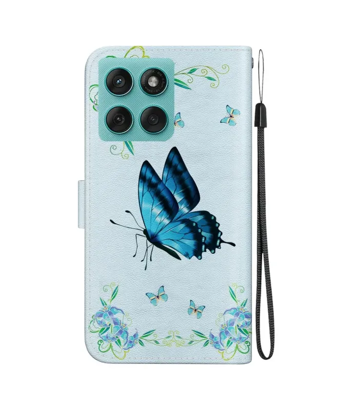 Housse Motorola Edge 60 / 60 Fusion Papillon Bleu